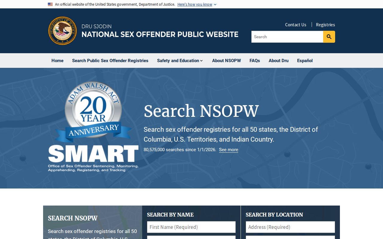 Indian River County sex offender lookup through national NSOPW